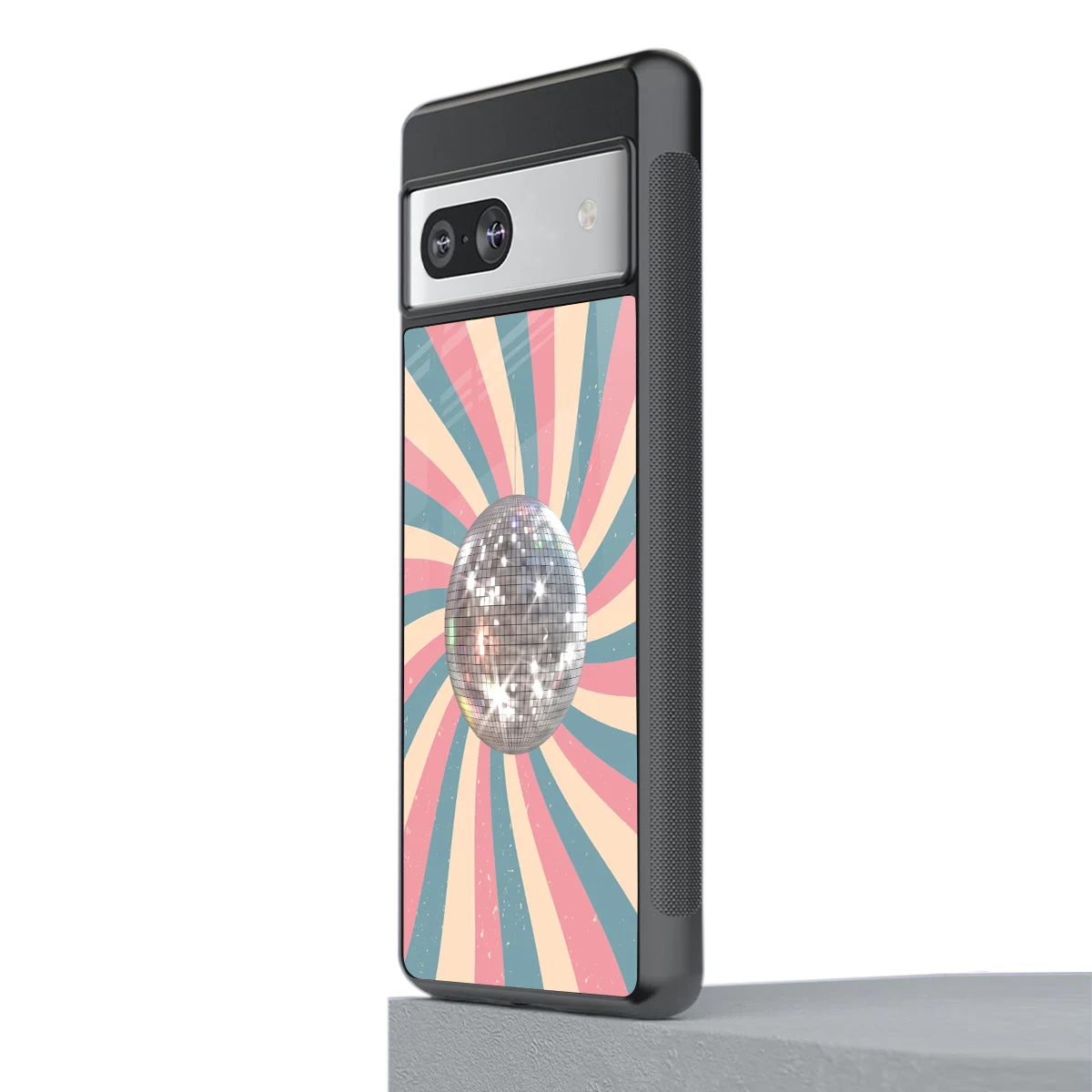 Trippy Disco stylish phone case for google pixel 7a | glossy glass and slim fit