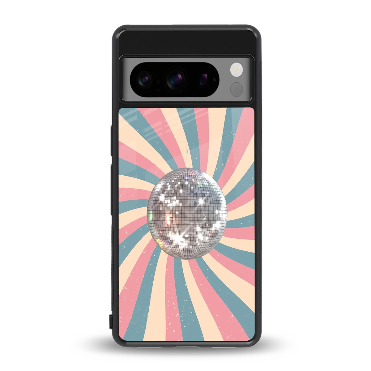 Trippy Disco back phone cover | glass case for google pixel 8 pro