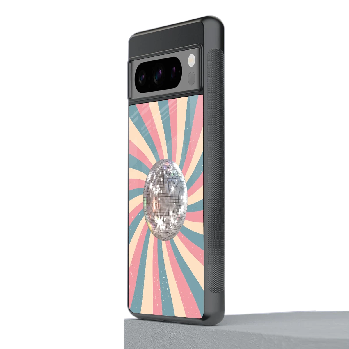 Trippy Disco stylish phone case for google pixel 8 pro | glossy glass and slim fit