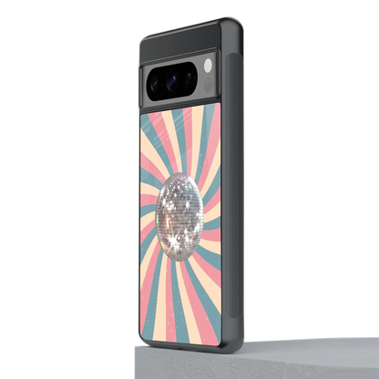 Trippy Disco stylish phone case for google pixel 8 pro | glossy glass and slim fit