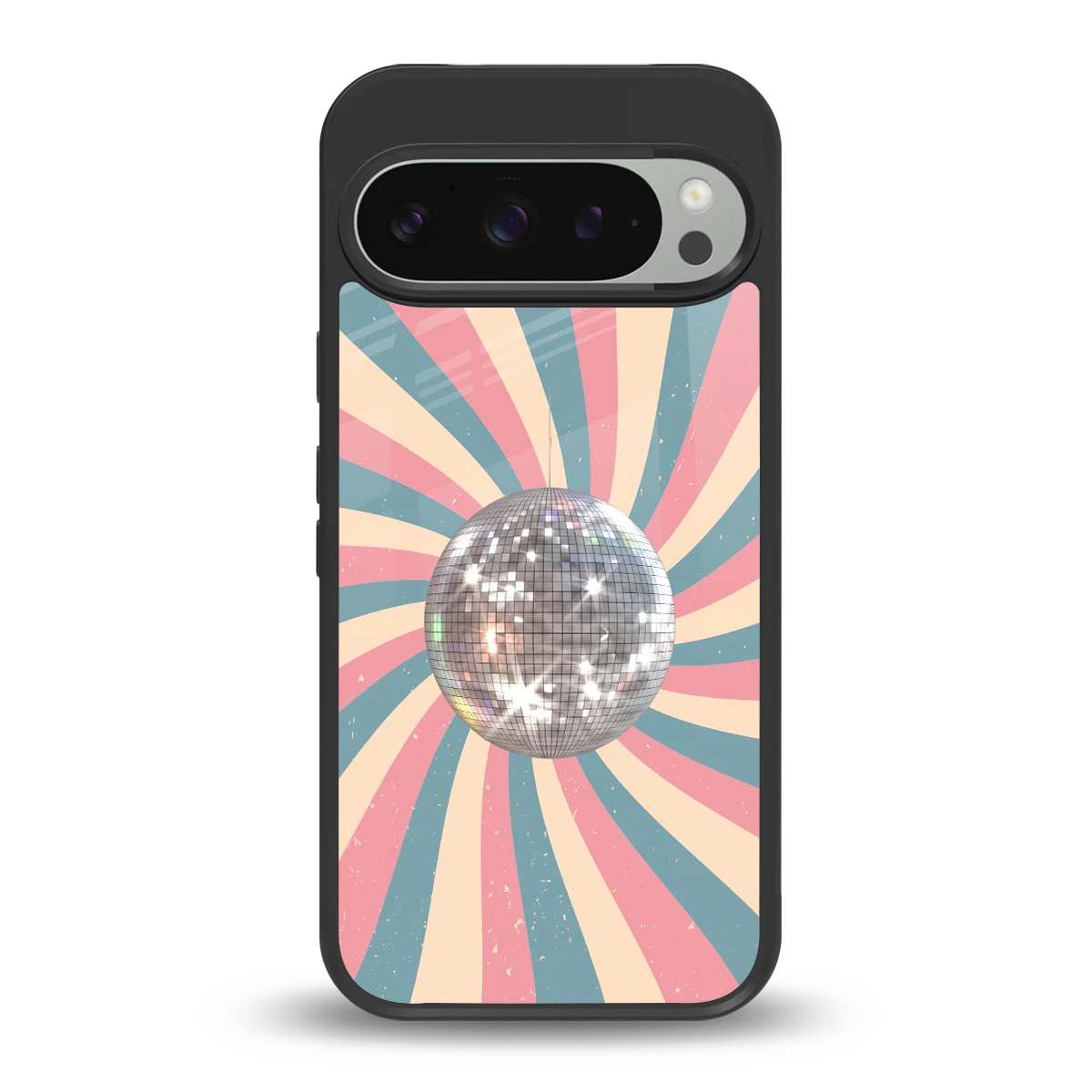 Trippy Disco back phone cover | glass case for google pixel 9 pro