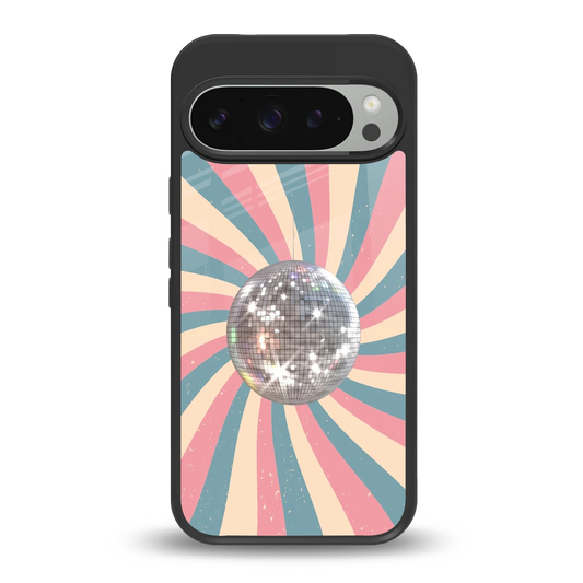 Trippy Disco back phone cover | glass case for google pixel 9 pro