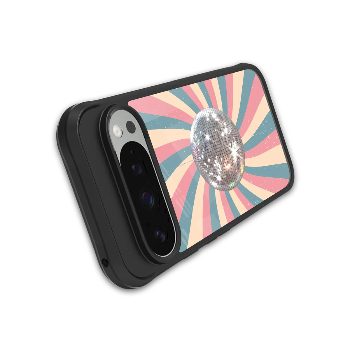 Trippy Disco stylish phone case for google pixel 9 pro | glossy glass and slim fit