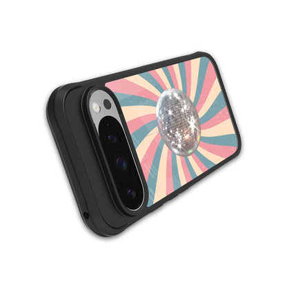 Trippy Disco stylish phone case for google pixel 9 pro | glossy glass and slim fit