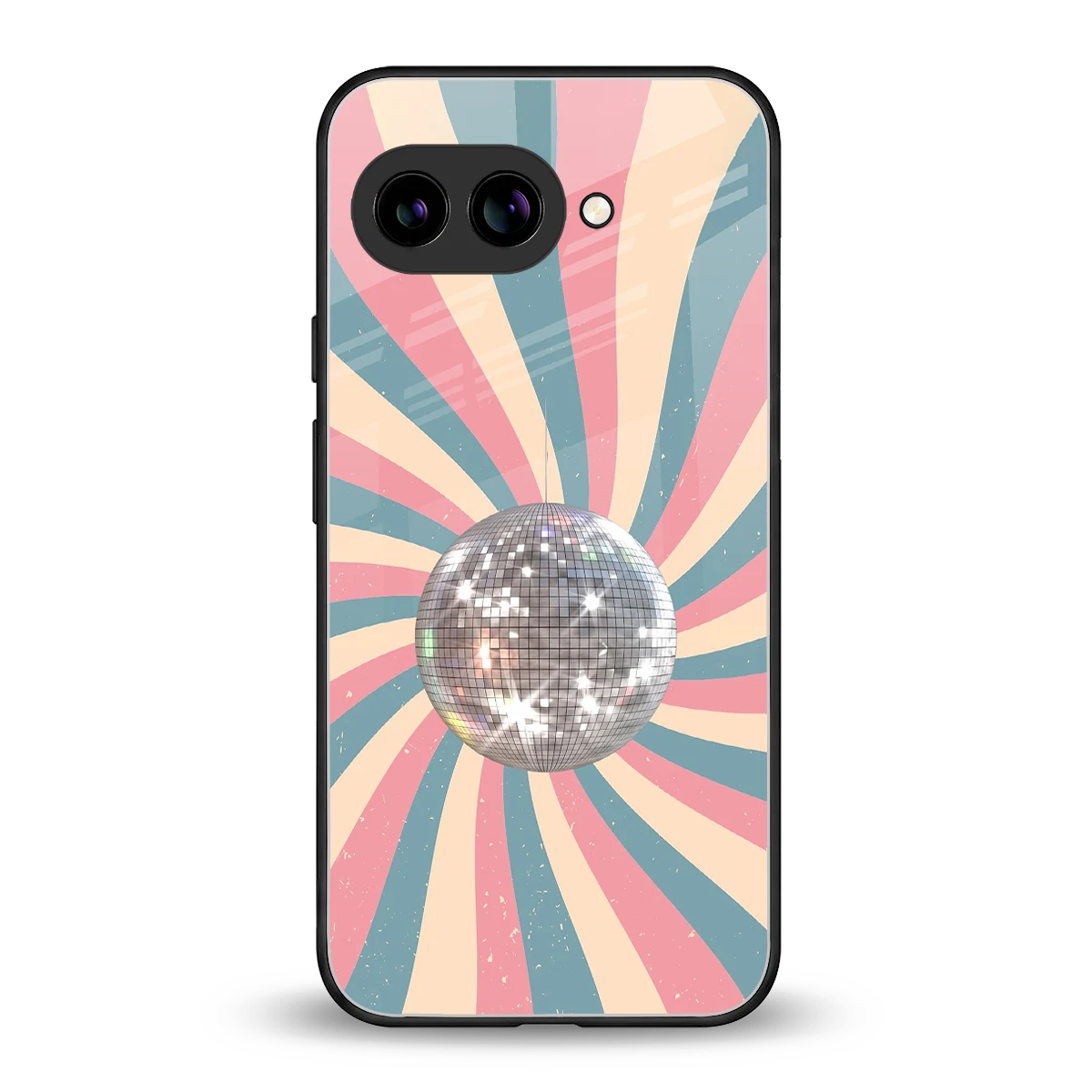 Trippy Disco back phone cover | glass case for google pixel 10a