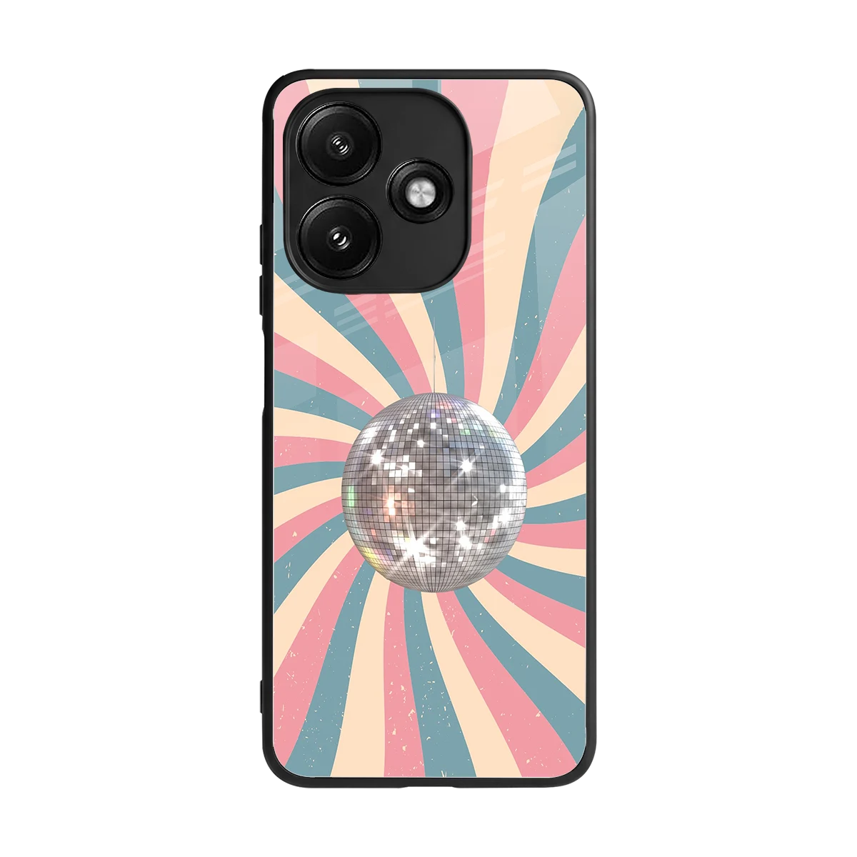 Trippy Disco back phone cover | glass case for redmi 12 5g