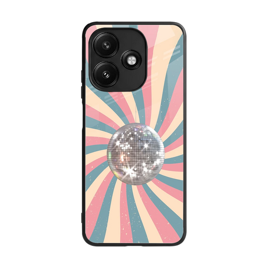 Trippy Disco back phone cover | glass case for redmi 12 5g