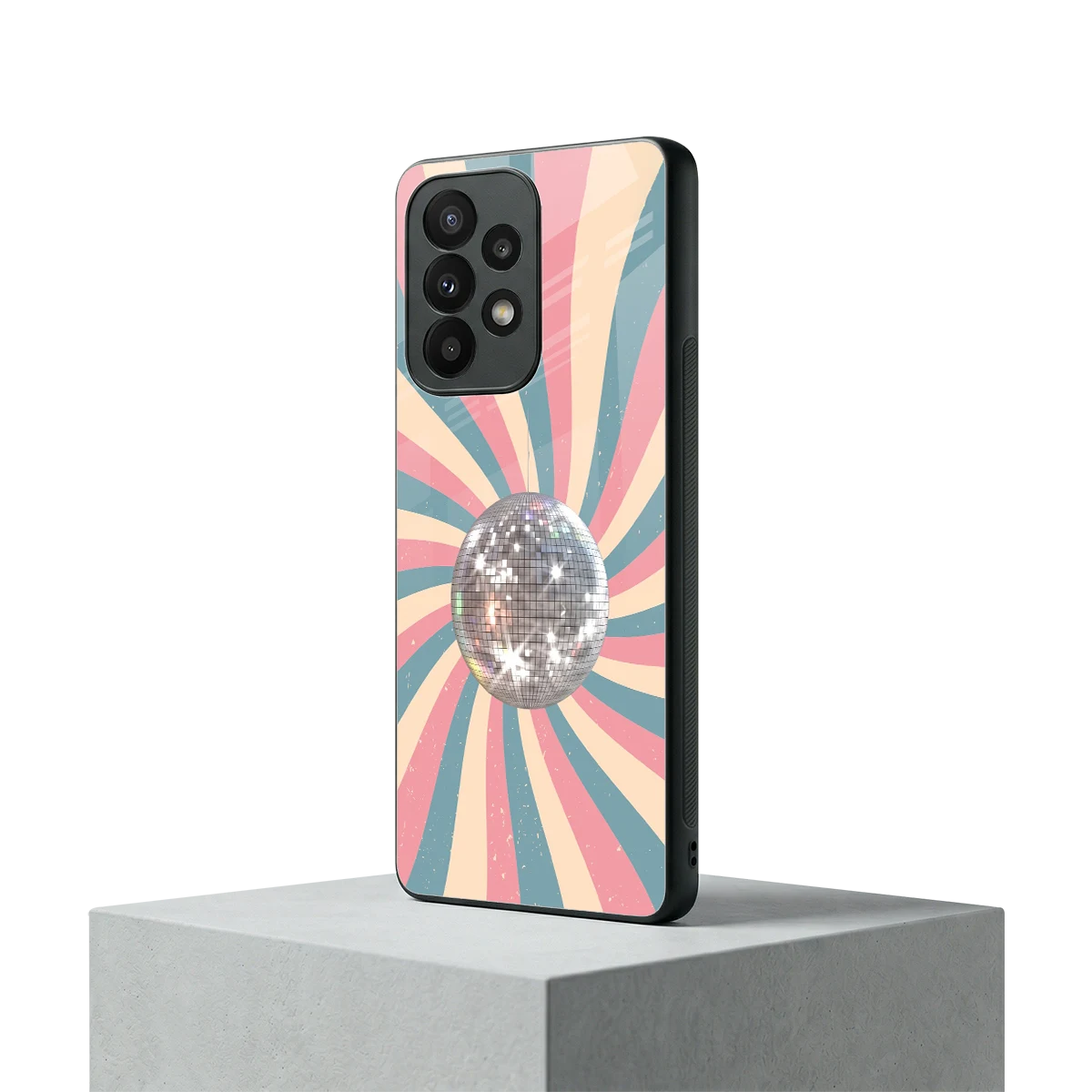 Trippy Disco samsung galaxy a23 mobile cover | shockproof glass phone case