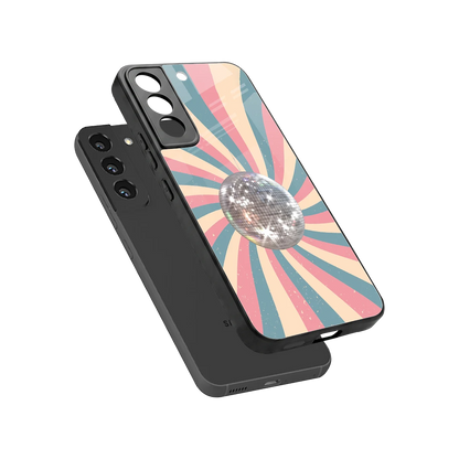 Trippy Disco sleek samsung galaxy s22 cover with tempered glass back and TPU edges