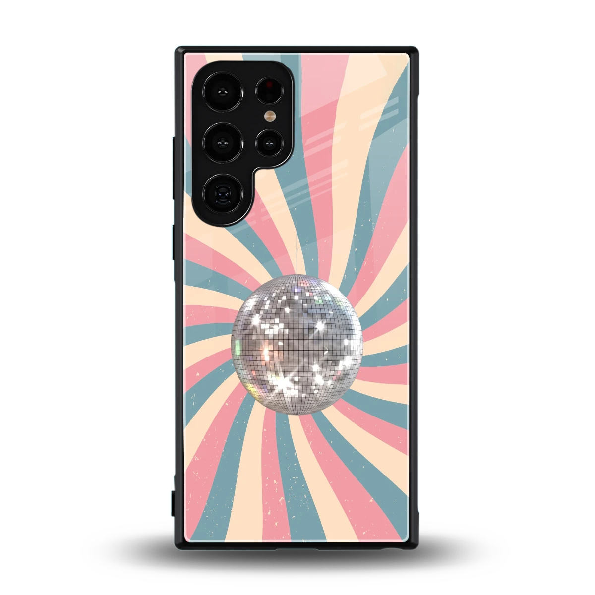 Trippy Disco back phone cover | glass case for samsung galaxy s24 ultra