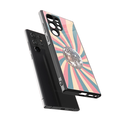 Trippy Disco sleek samsung galaxy s24 ultra cover with tempered glass back and TPU edges