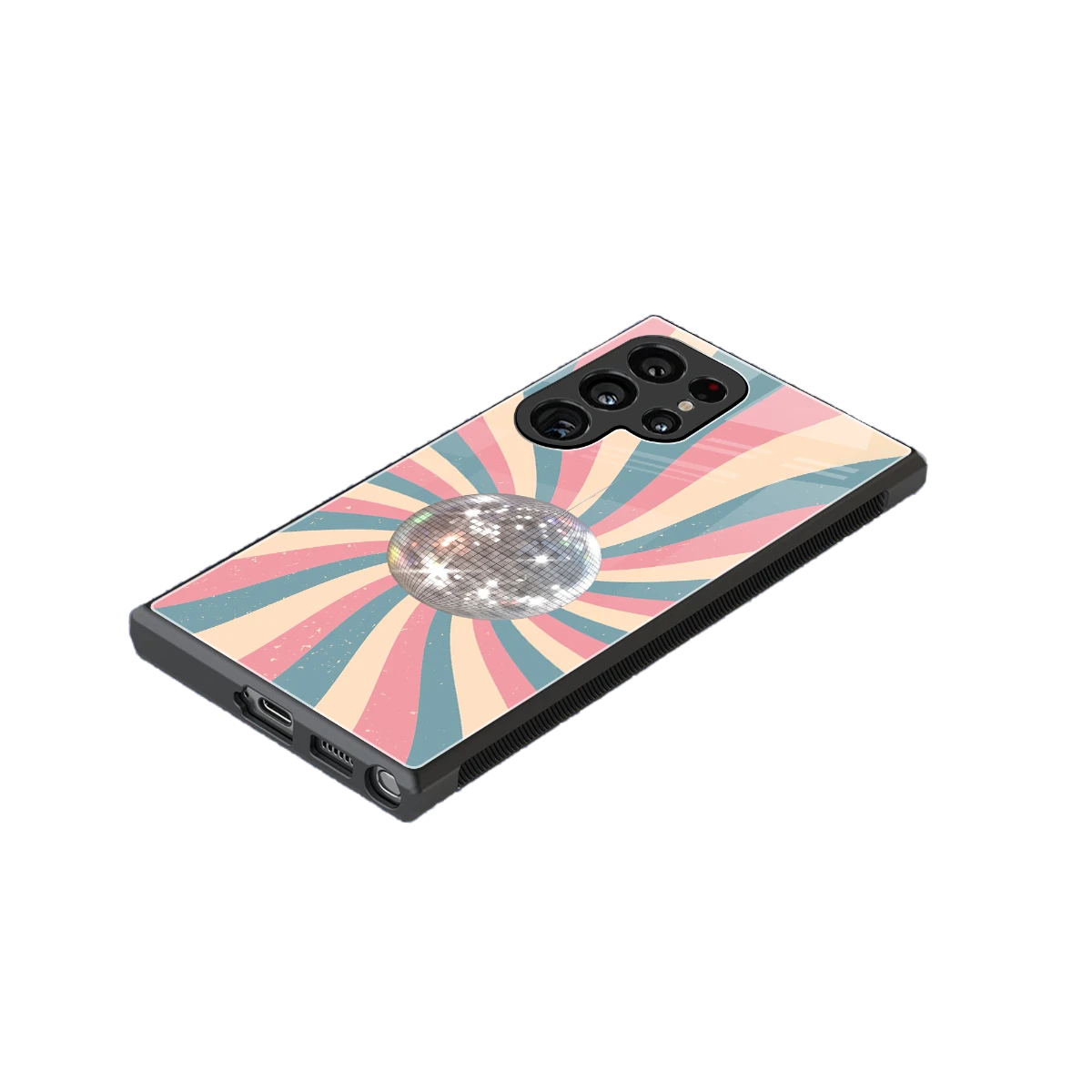 Trippy Disco stylish phone case for samsung galaxy s24 ultra | glossy glass and slim fit