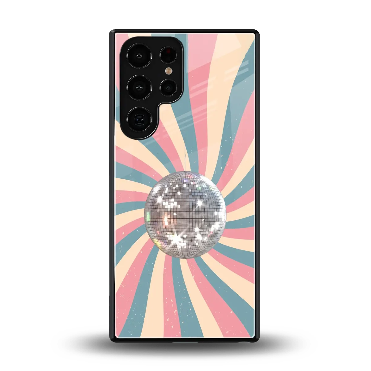 Trippy Disco back phone cover | glass case for samsung galaxy s25 ultra