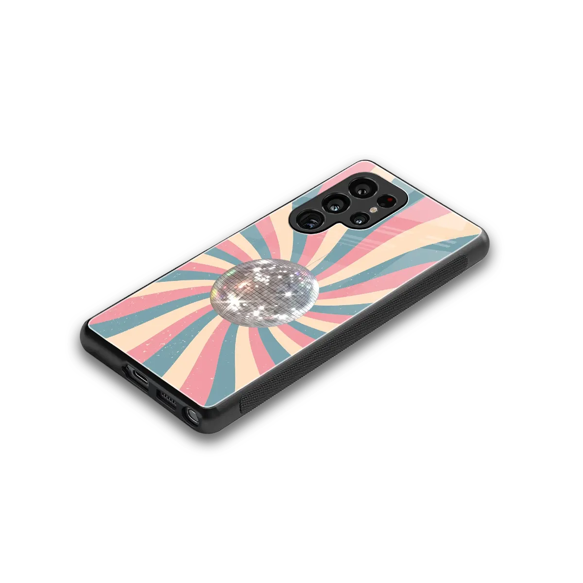 Trippy Disco stylish phone case for samsung galaxy s25 ultra | glossy glass and slim fit