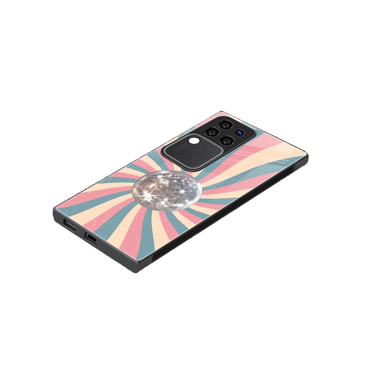 Trippy Disco stylish phone case forvivo v30 pro | glossy glass and slim fit