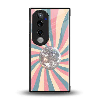 Trippy Disco back phone cover | glass case for vivo v40 pro