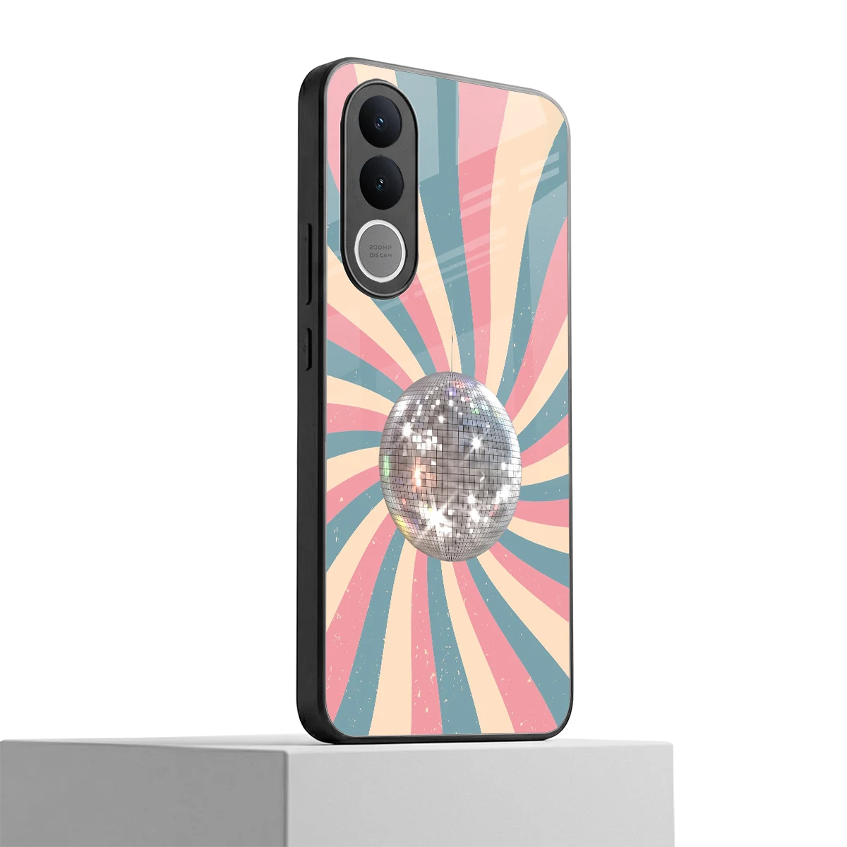 Trippy Disco vivo v70 fe mobile cover | shockproof glass phone case