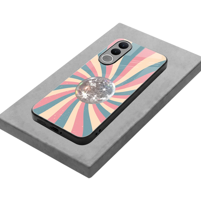 Trippy Disco stylish phone case for vivo v70 fe | glossy glass and slim fit