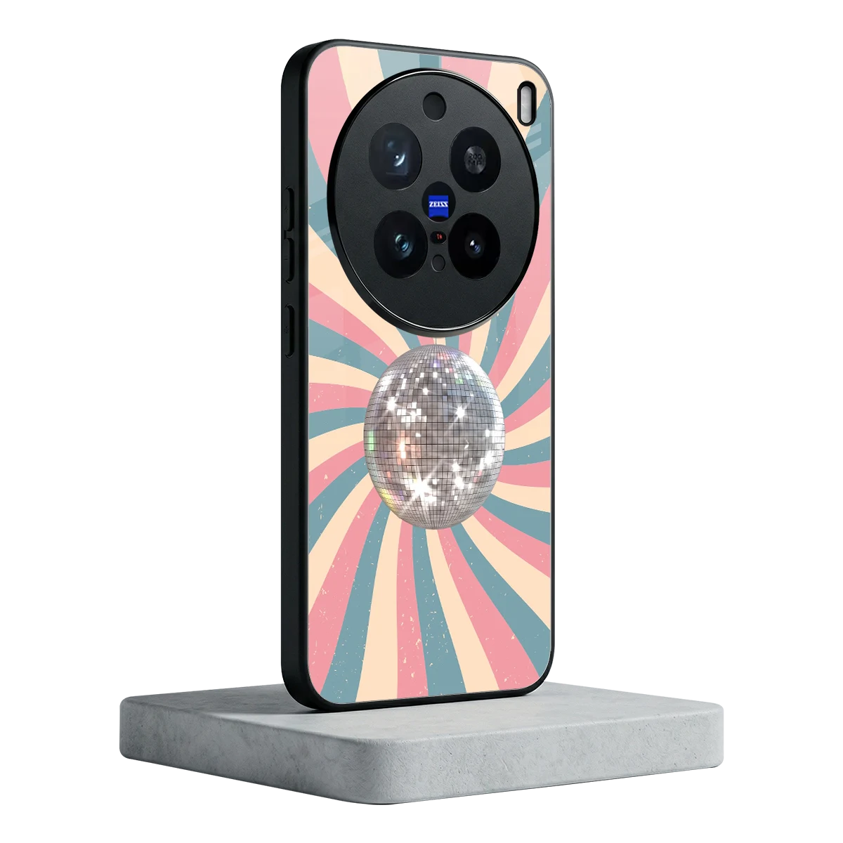 Trippy Disco vivo x200 pro mobile cover | shockproof glass phone case