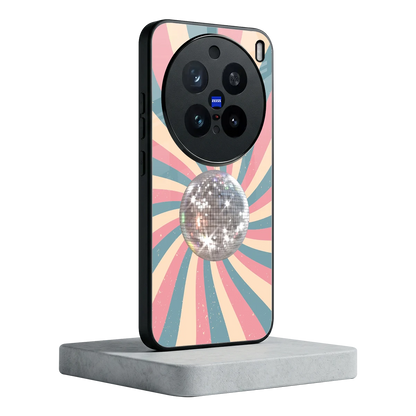 Trippy Disco vivo x200 pro mobile cover | shockproof glass phone case