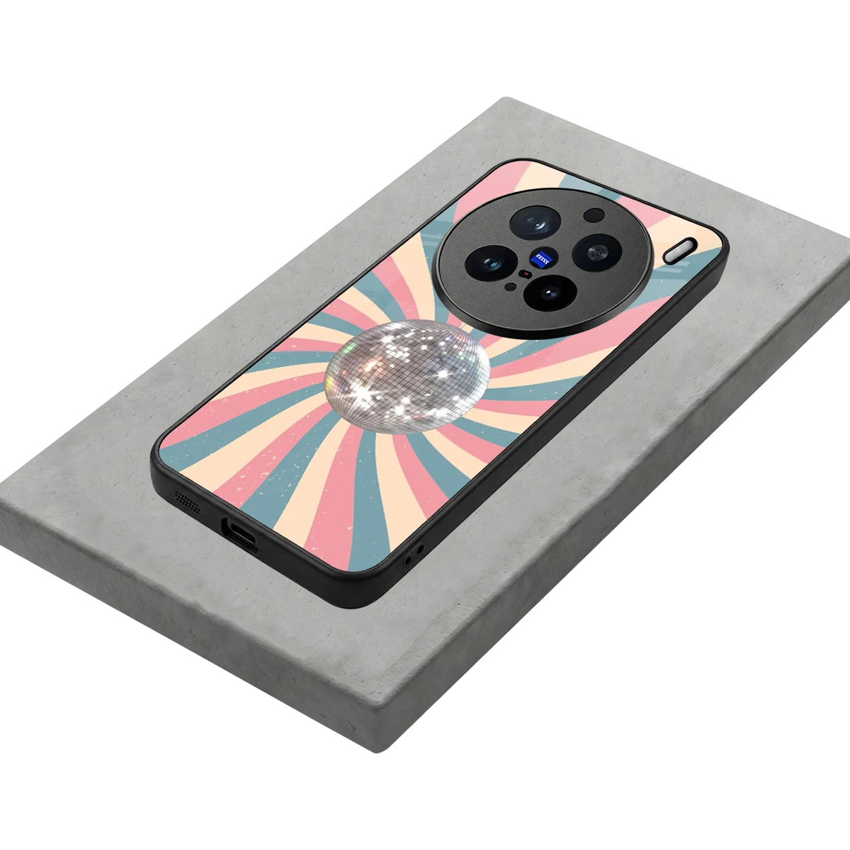 Trippy Disco stylish phone case for vivo x200 pro | glossy glass and slim fit