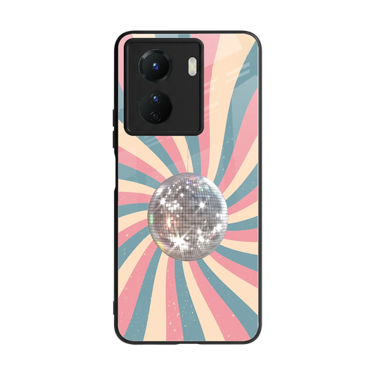 Trippy Disco back phone cover | glass case for vivo y16