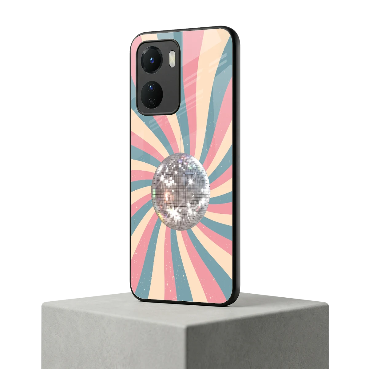 Trippy Disco vivo y16 mobile cover | shockproof glass phone case