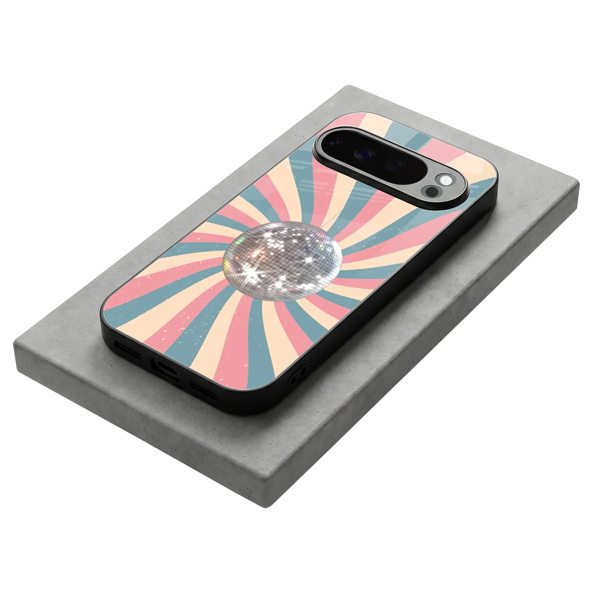 Trippy Disco stylish phone case for google pixel 10 pro | glossy glass and slim fit