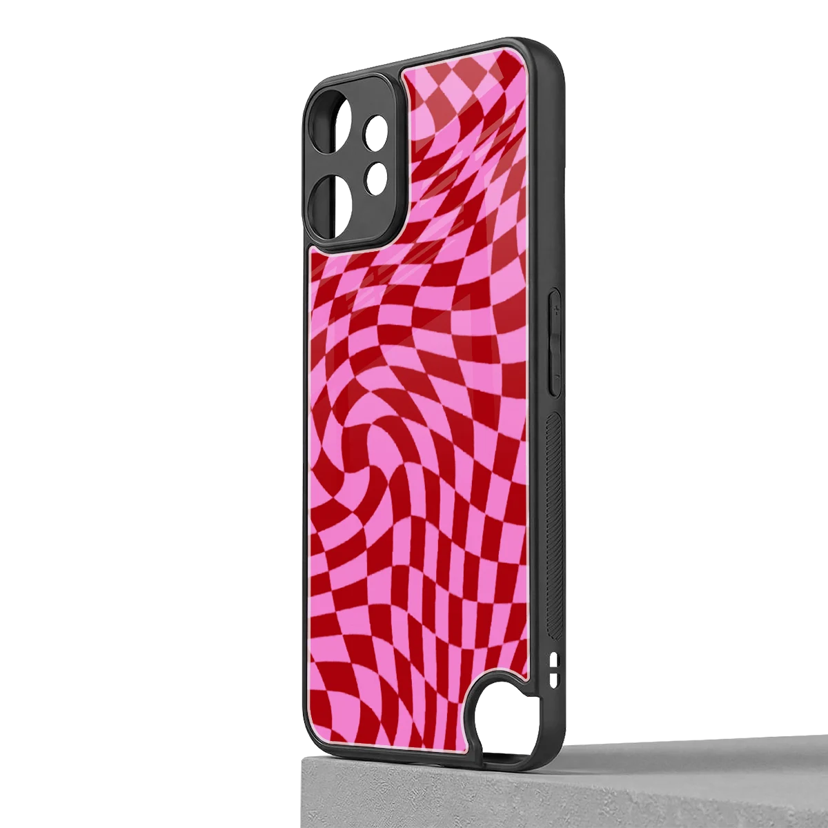 Trippy Pink Checkers cmf nothing phone 2 pro mobile cover | shockproof glass phone case