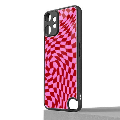 Trippy Pink Checkers cmf nothing phone 2 pro mobile cover | shockproof glass phone case