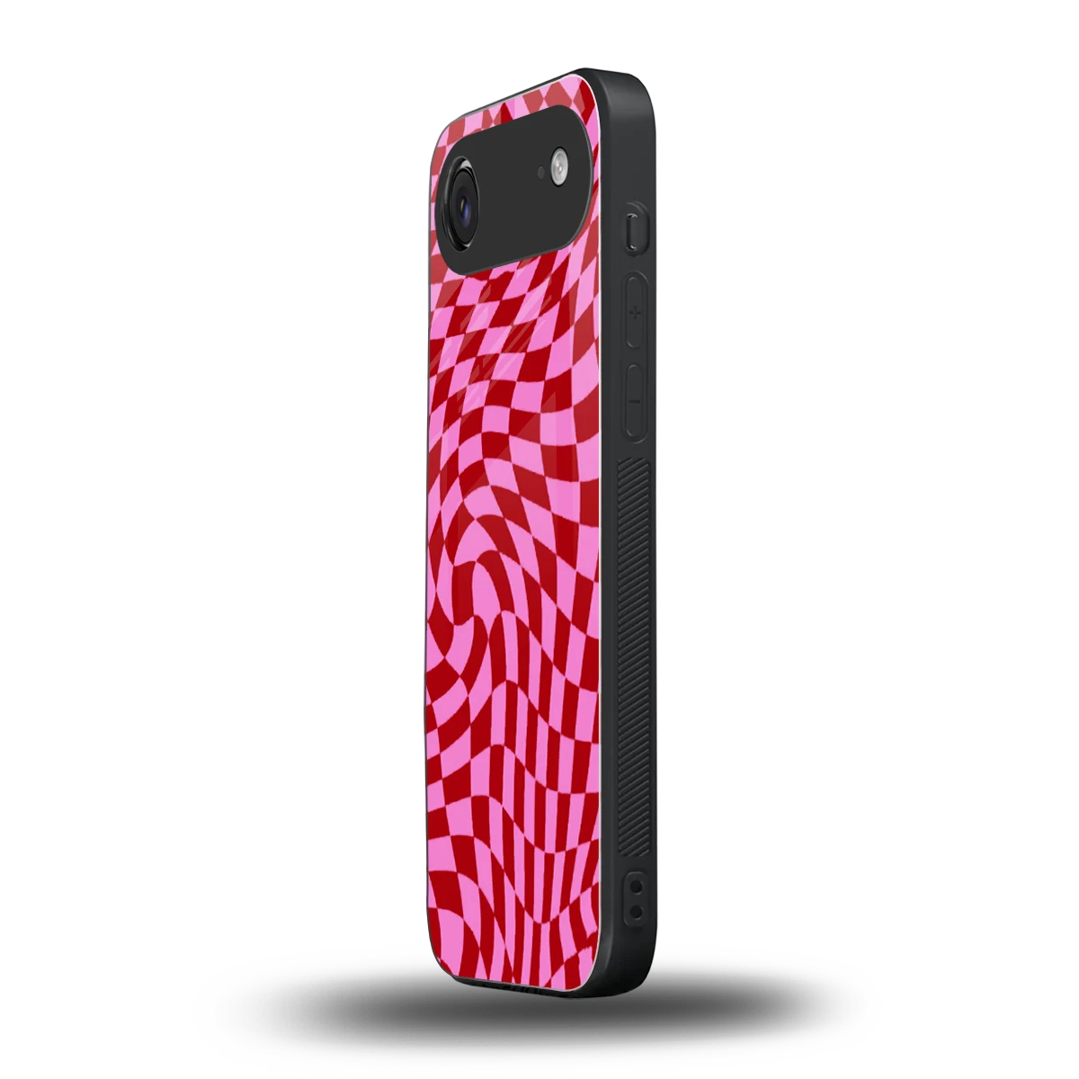 Trippy Pink Checkers iphone air mobile cover | shockproof glass phone case