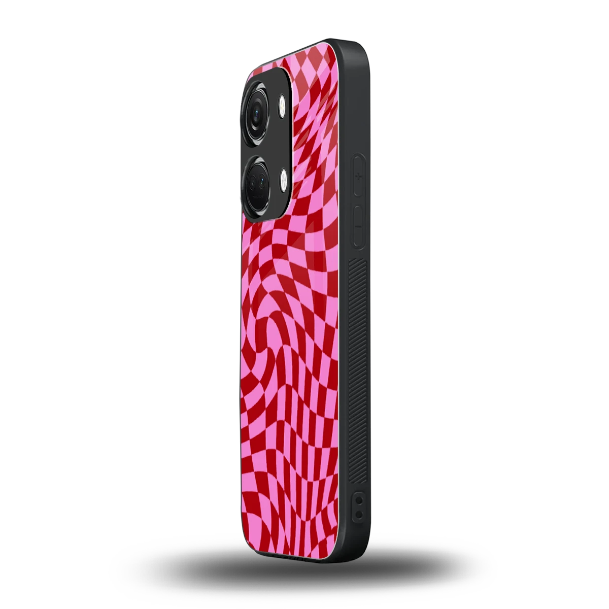 Trippy Pink Checkers oneplus nord 3 mobile cover | shockproof glass phone case