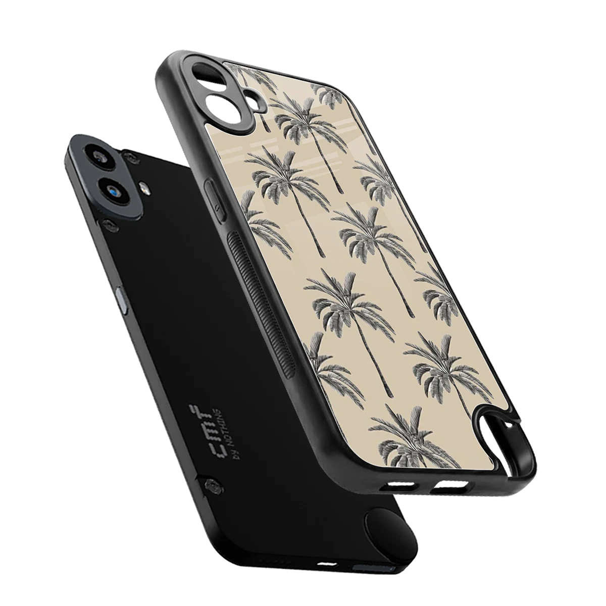 Tropical Luxe sleek cmf nothing phone 1 cover with tempered glass back and TPU edges