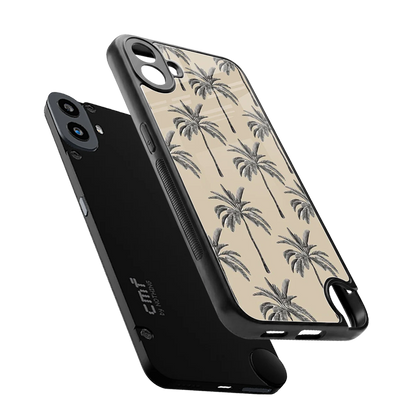 Tropical Luxe sleek cmf nothing phone 1 cover with tempered glass back and TPU edges