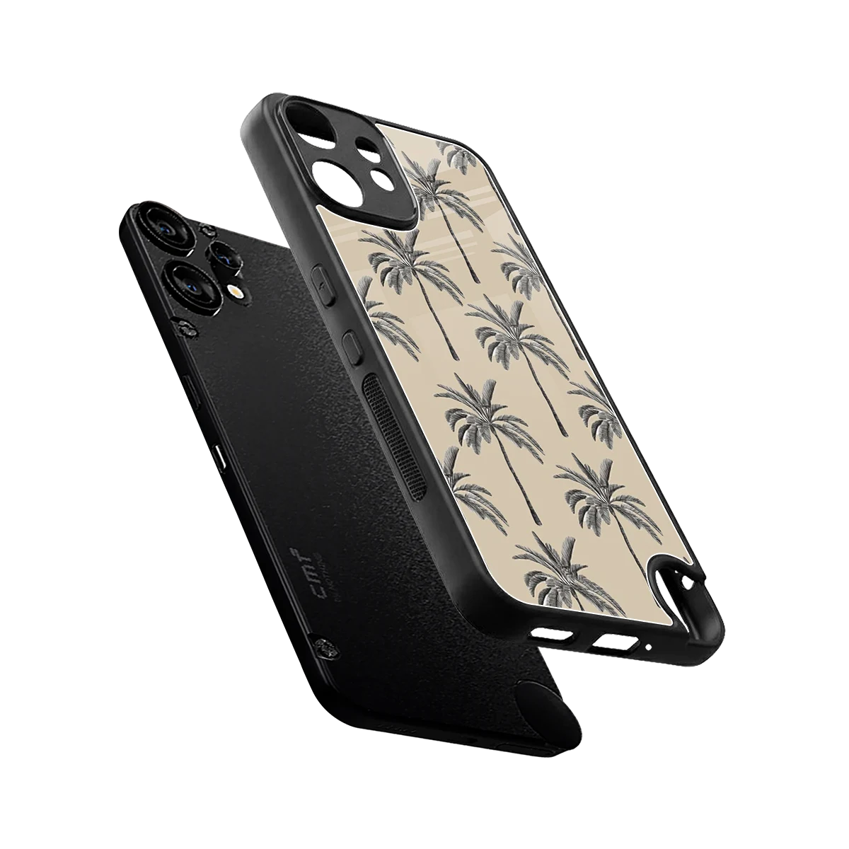 Tropical Luxe sleek cmf nothing phone 2 pro cover with tempered glass back and TPU edges