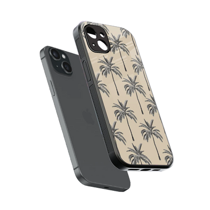 Tropical Luxe sleek iphone 14 plus cover with tempered glass back and TPU edges