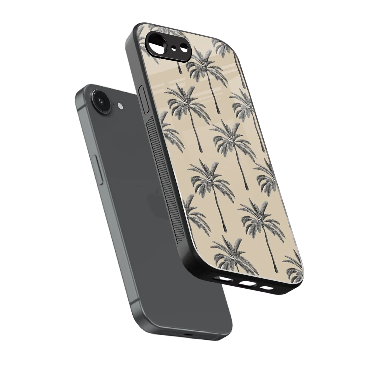 Tropical Luxe sleek iphone 16e cover with tempered glass back and TPU edges