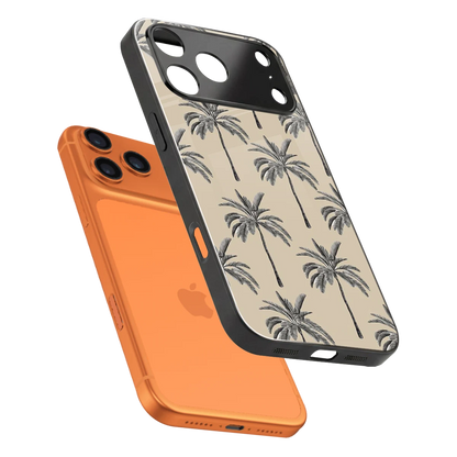 Tropical Luxe sleek iphone 17 pro cover with tempered glass back and TPU edges