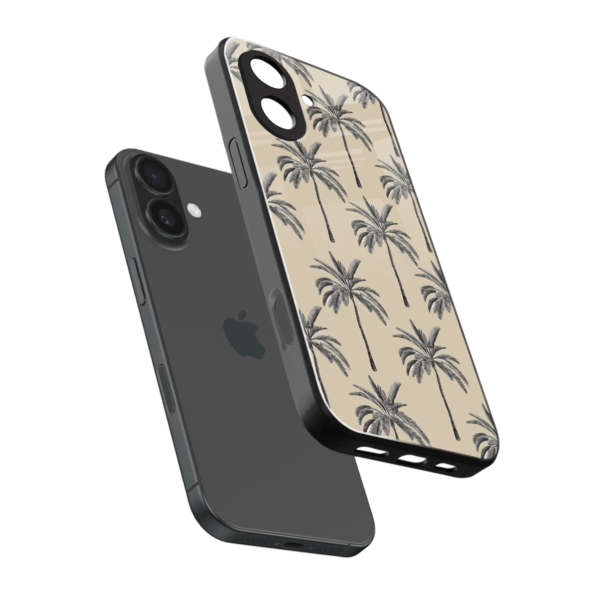Tropical Luxe sleek iphone 17 cover with tempered glass back and TPU edges