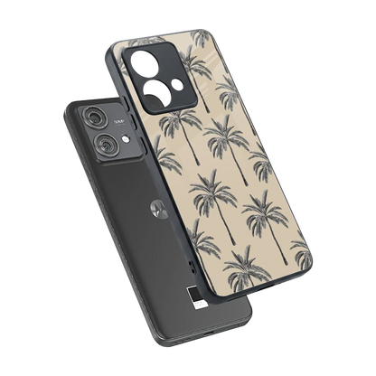 Tropical Luxe sleek motorola edge 40 neo 5g cover with tempered glass back and TPU edges