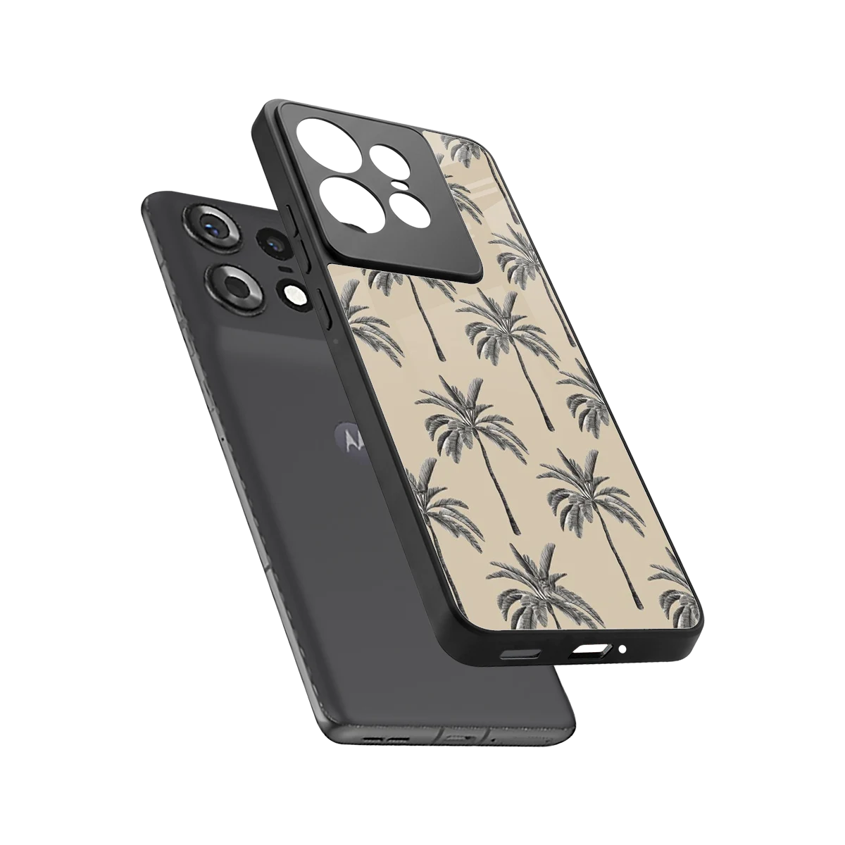 Tropical Luxe sleek motorola edge 50 pro cover with tempered glass back and TPU edges