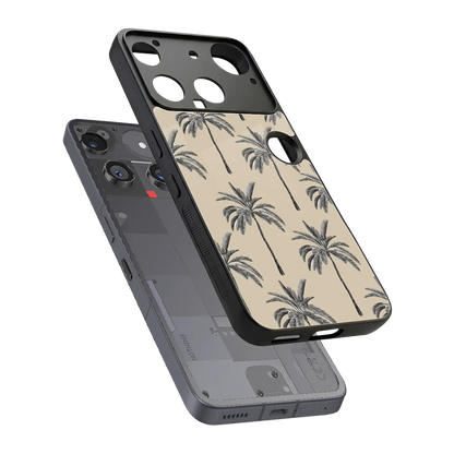 Tropical Luxe sleek nothing phone 3 cover with tempered glass back and TPU edges