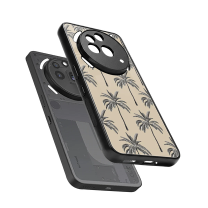 Tropical Luxe sleek nothing phone 3a pro cover with tempered glass back and TPU edges