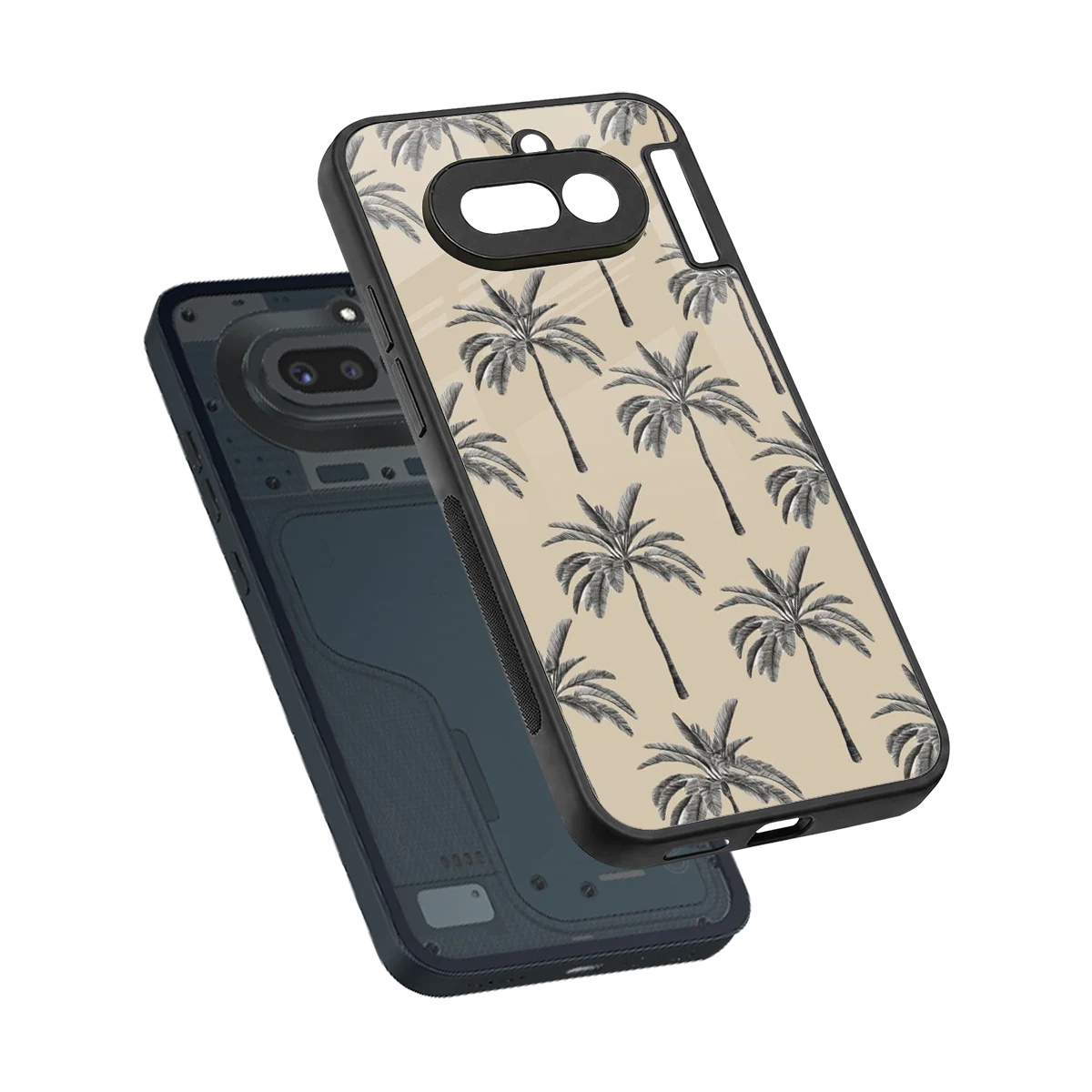 Tropical Luxe sleek nothing phone 4a cover with tempered glass back and TPU edges