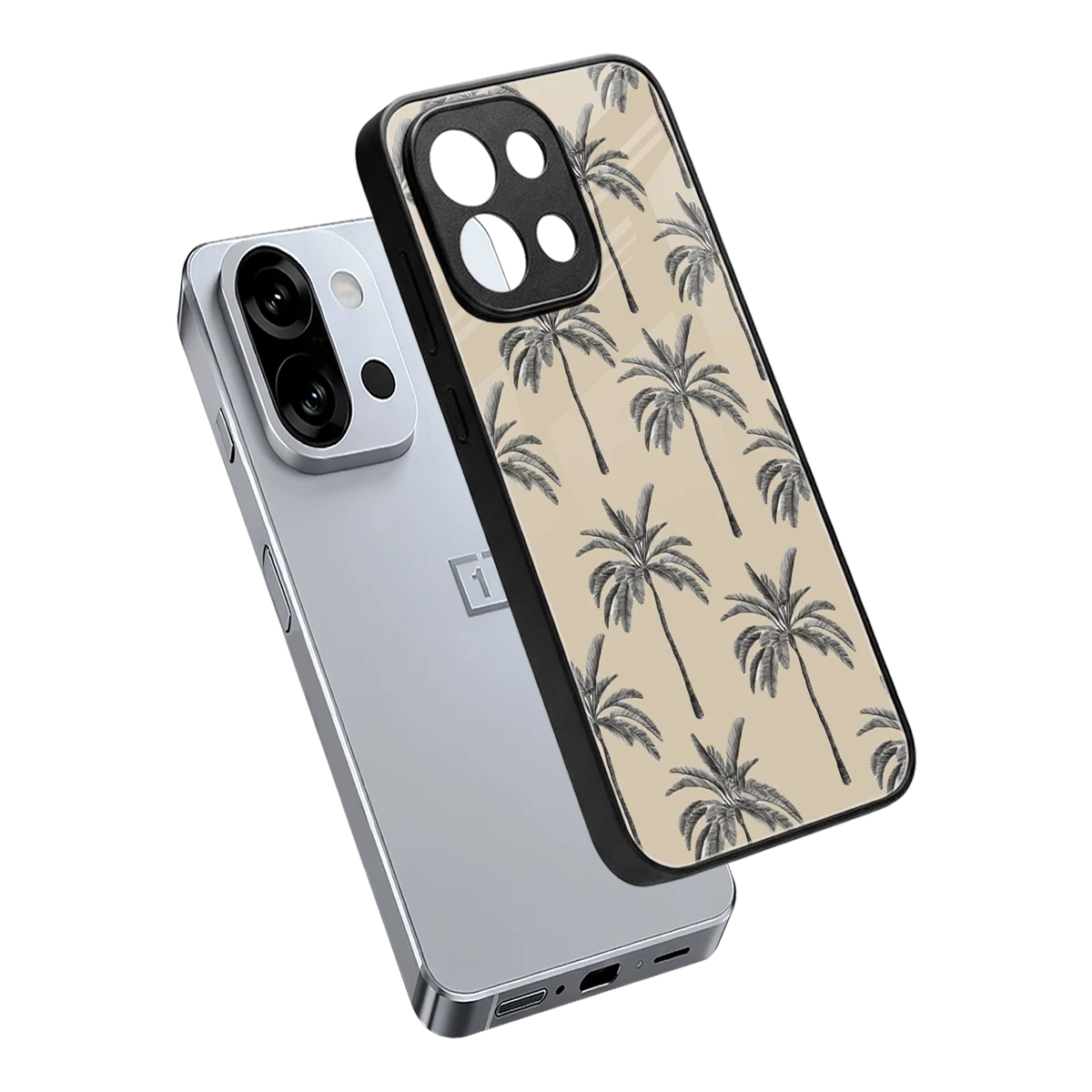 Tropical Luxe sleek oneplus 13s cover with tempered glass back and TPU edges