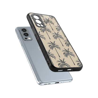Tropical Luxe sleek oneplus nord 2 cover with tempered glass back and TPU edges