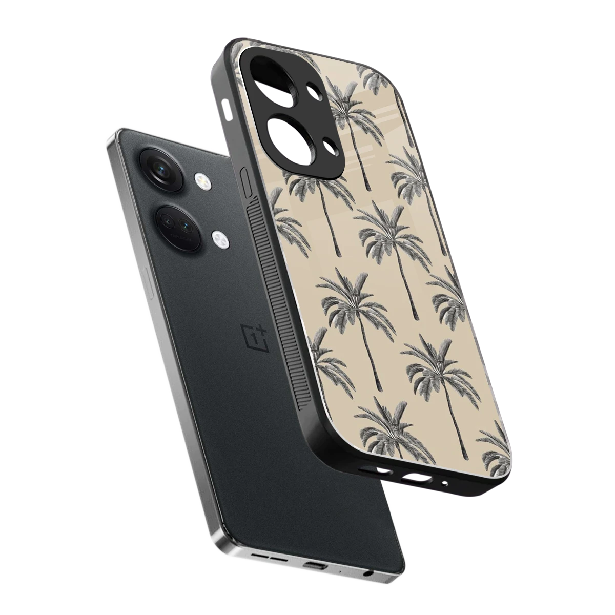 Tropical Luxe sleek oneplus nord 3 cover with tempered glass back and TPU edges