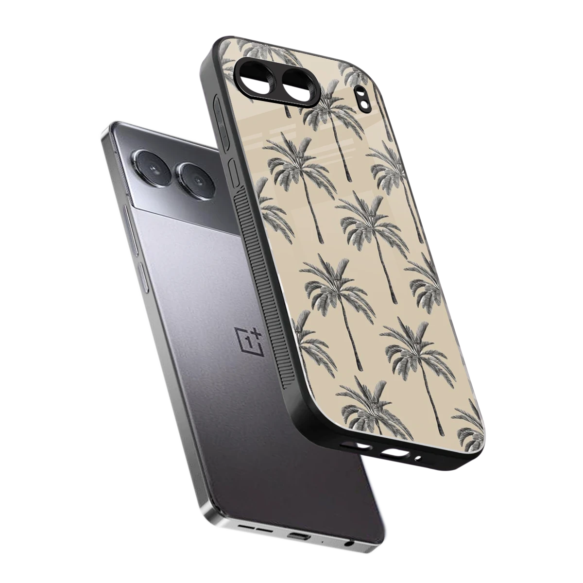 Tropical Luxe sleek oneplus nord 4 cover with tempered glass back and TPU edges