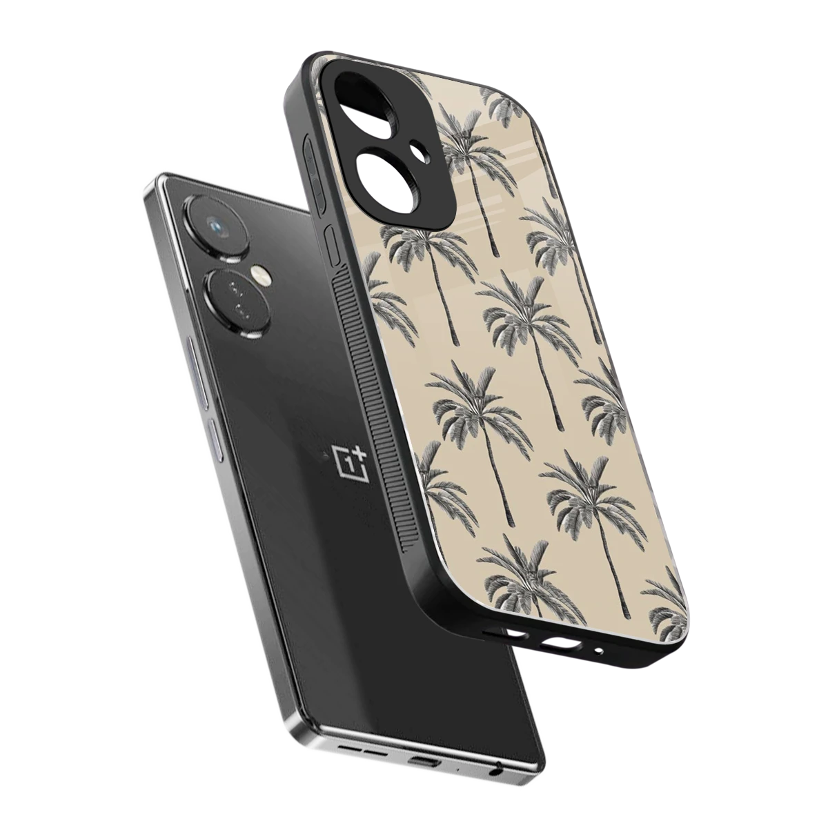 Tropical Luxe sleek oneplus nord ce 3 cover with tempered glass back and TPU edges