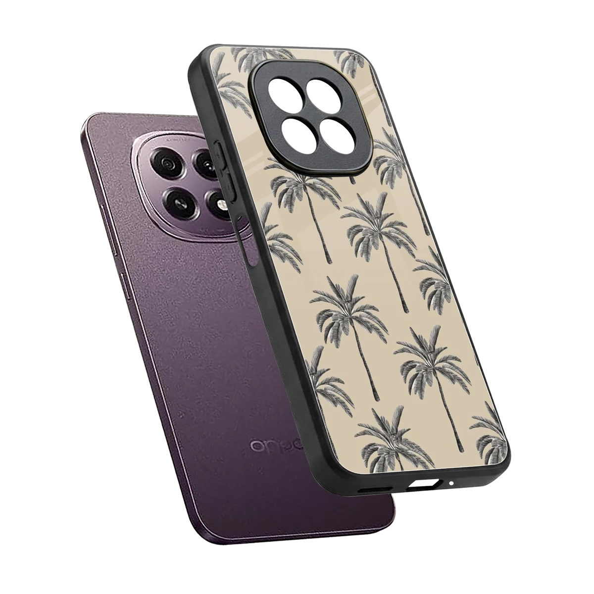 Tropical Luxe sleek oppo f29 5g cover with tempered glass back and TPU edges